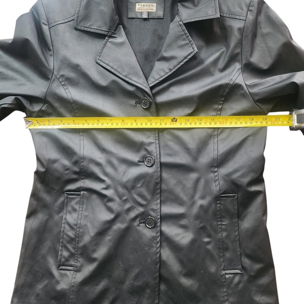 Giacca Women's Black Lightweight Button- Front Ta… - image 4